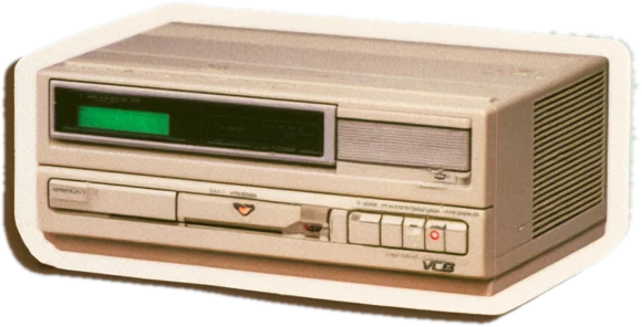 A beige VCR